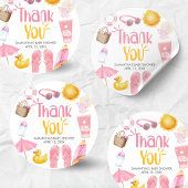 Splish Splash Summer Baby Shower ラウンドシール