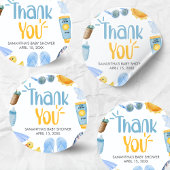 Splish Splash Summer Baby Shower ラウンドシール