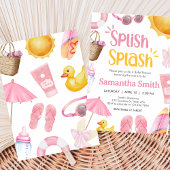 Splish Splash Summer Baby Shower 招待状