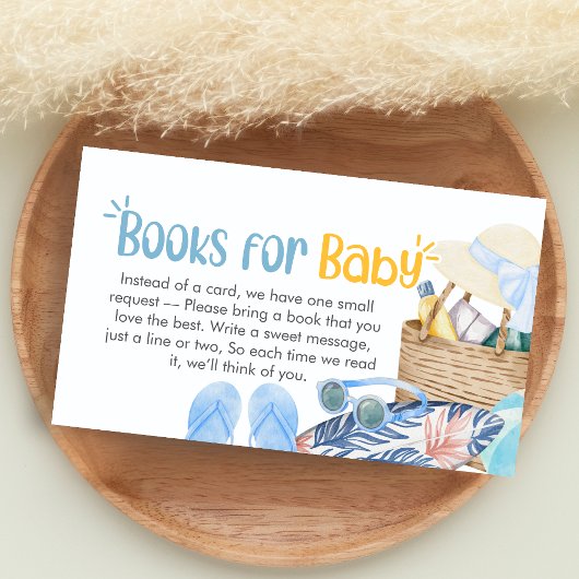 Splish Splash Summer Baby Shower Books for Baby エンクロージャーカード