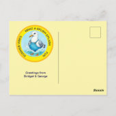 Splish Splash-tastic summer Hawaii bird greeting ポストカード (裏面)