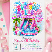 Splish Splash Waterslide Birthday | Bounce House 招待状
