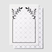 Split Black Floral SVG Frame ベラム紙招待状 (オフセット (招待状))