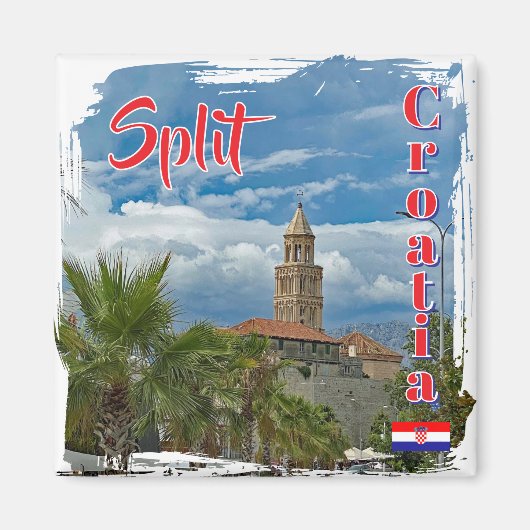Split city in Croatia, travel マグネット (正面)