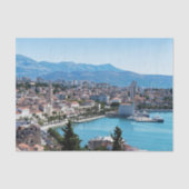 Split city seafront aerial view, Dalmatia, Croatia 薄葉紙 (正面)