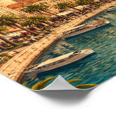 Split Croatia Vintage Adriatic Coast ポスター (角)