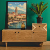 Split Croatia Vintage Adriatic Coast ポスター