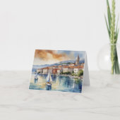 Split Croatia Watercolor カード (正面)
