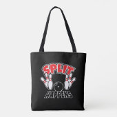 Split Happens Funny Bowling Fan Tote Bag トートバッグ (裏面)