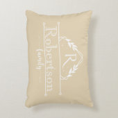 Split Monogram Family Name Champaigne Gold Frame アクセントクッション (正面(垂直))