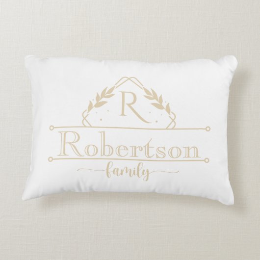 Split Monogram Family Name Champaigne Gold Frame アクセントクッション (裏面)