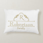 Split Monogram Family Name Sand Colo Frame アクセントクッション (裏面)