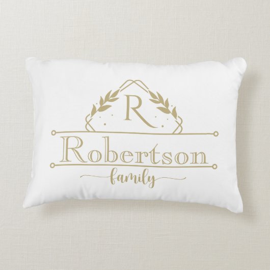 Split Monogram Family Name Sand Colo Frame アクセントクッション (裏面)