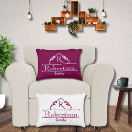 Split Monogram Family Name Wine Frame アクセントクッション