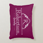 Split Monogram Family Name Wine Frame アクセントクッション (正面(垂直))