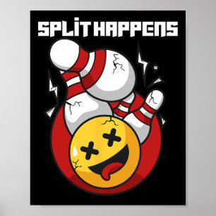 Split Occuitおもしろいボーリングボウリングをする人、 クリケットの投手 ポスター