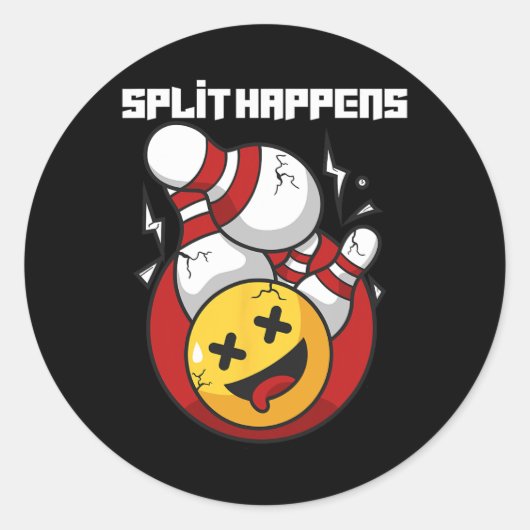 Split Occuitおもしろいボーリングボウリングをする人、 クリケットの投手 ラウンドシール (正面)