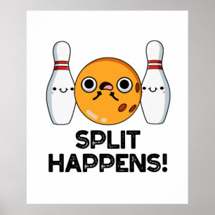 Split OccuitおもしろいボーリングPun ポスター