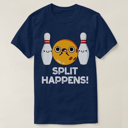 Split OccuitおもしろいボーリングPun Tシャツ (デザイン正面)