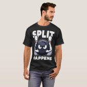 Split Occuitボーリング おもしろい Tシャツ (正面フル)
