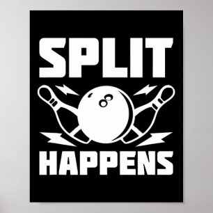 Split Occuit おもしろいボーリング ポスター