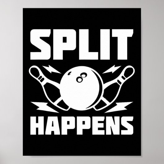 Split Occuit おもしろいボーリング ポスター (正面)