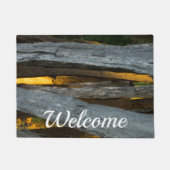 Split Rail Texture Welcome Doormat ドアマット (正面)