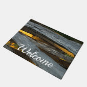Split Rail Texture Welcome Doormat ドアマット (アングル)