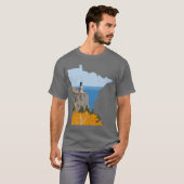 Split Rock Lighthouse Minnesota Sticker Tシャツ (正面フル)