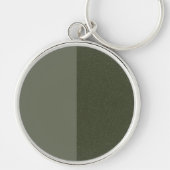 Split-Texture Moss Green Keychain – カスタマイズ可能 キーホルダー (正面)
