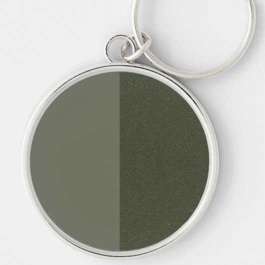 Split-Texture Moss Green Keychain – カスタマイズ可能 キーホルダー (正面)