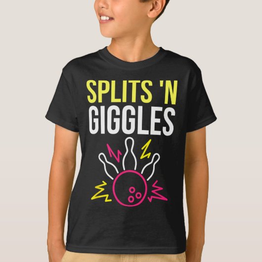 Split'n GigglesボーリングチームシャツストライクIn Style Tシャツ (正面)