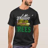 Splittinの木おもしろいなディスクゴルフTシャツ Tシャツ (正面)