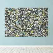 SPLT_001、アクション（ばちゃばちゃ）跳ねる絵を描の キャンバスプリント (インサイチュ (ウッドフロア))