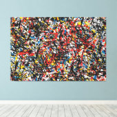 SPLT_24_004、アクション（ばちゃばちゃ）跳ねる絵を描の キャンバスプリント (インサイチュ (ウッドフロア))