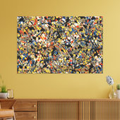 SPLT_24_006、アクション（ばちゃばちゃ）跳ねる絵を描の キャンバスプリント (インサイチュ (リビング))