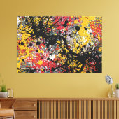 SPLT_24_007、アクション（ばちゃばちゃ）跳ねる絵を描の キャンバスプリント (インサイチュ (リビング))