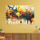 SPLT_25_0005、アクション絵を描のキャンバス印刷 キャンバスプリント (インサイチュ (リビング))
