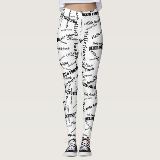 SPNP_ Text printed leggings レギンス (正面)