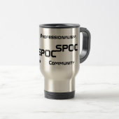 SPOCサービスプロ精神の所有権のコミュニティ トラベルマグ (正面右)