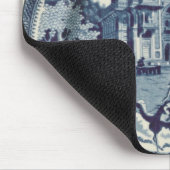 Spodeの青および白いプレート、c.1815 マウスパッド (コーナー)