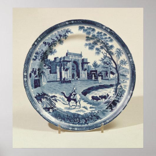 Spode blue and whiteプレート, c.1815 ポスター (正面)