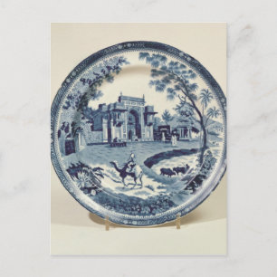 Spode blue and whiteプレート, c.1815 ポストカード