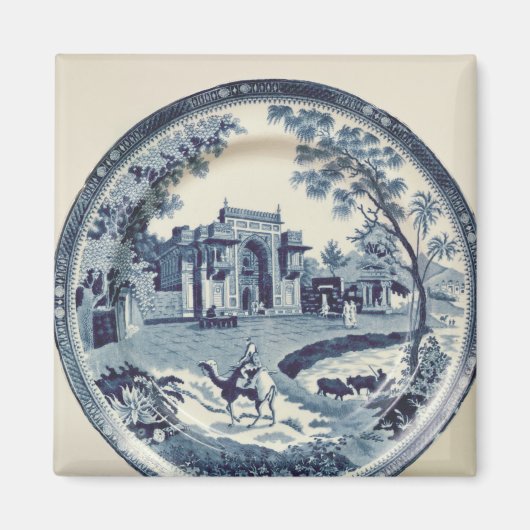 Spode blue and whiteプレート, c.1815 マグネット (正面)