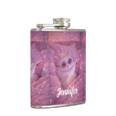 Spoiled Princess Cat Texting in Bed                フラスク (右)