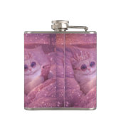 Spoiled Princess Cat Texting in Bed                フラスク (裏面)