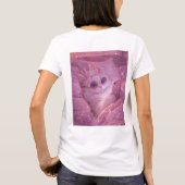 Spoiled Princess Cat Texting in Bed                Tシャツ (裏面)