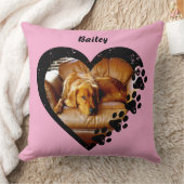 Spoiled Rotten Pet Photo Throw Pillow クッション (ブランケット)