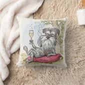 Spoiled Special Grey Schnauzer Throw Pillow クッション (ブランケット)