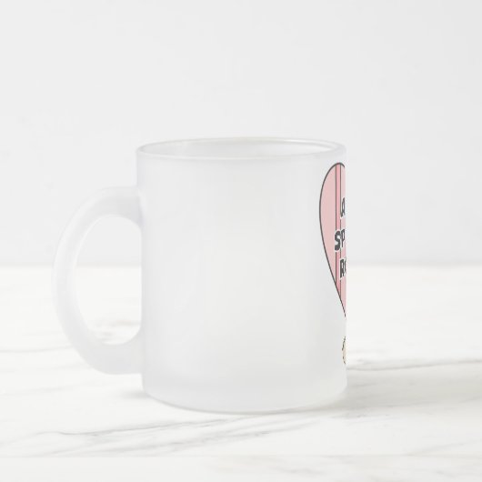 Spoils Me Tshirtsおよびギフトピンクの伯母さん フロストグラスマグカップ (左)